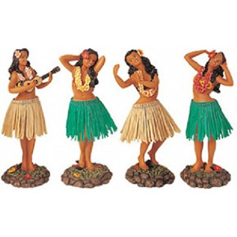 Hawaiian Dashboard Hula Girl Doll 7"
