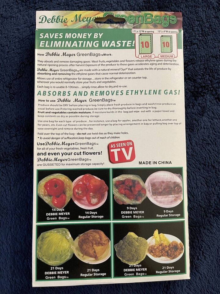 Debbie Meyer's Green Bags Set of 20