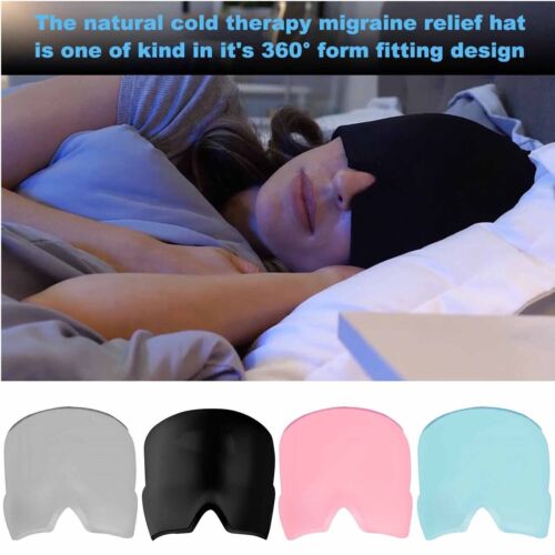 Headache Migraine Relief Hat Wrap Cold or Hot Compress Cap