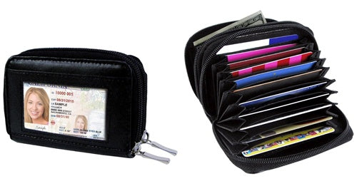 RFID Blocking Leather Accordion Wallet