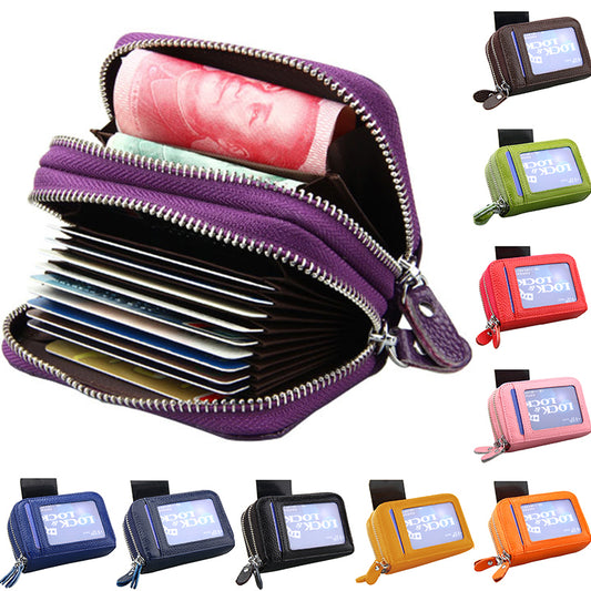 RFID Blocking Leather Accordion Wallet