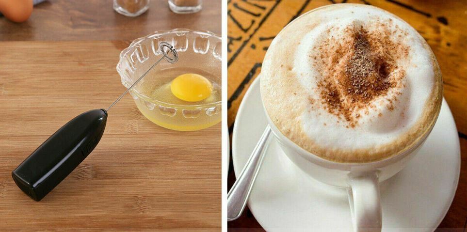 Mini Milk Frother Handheld Battery Operated