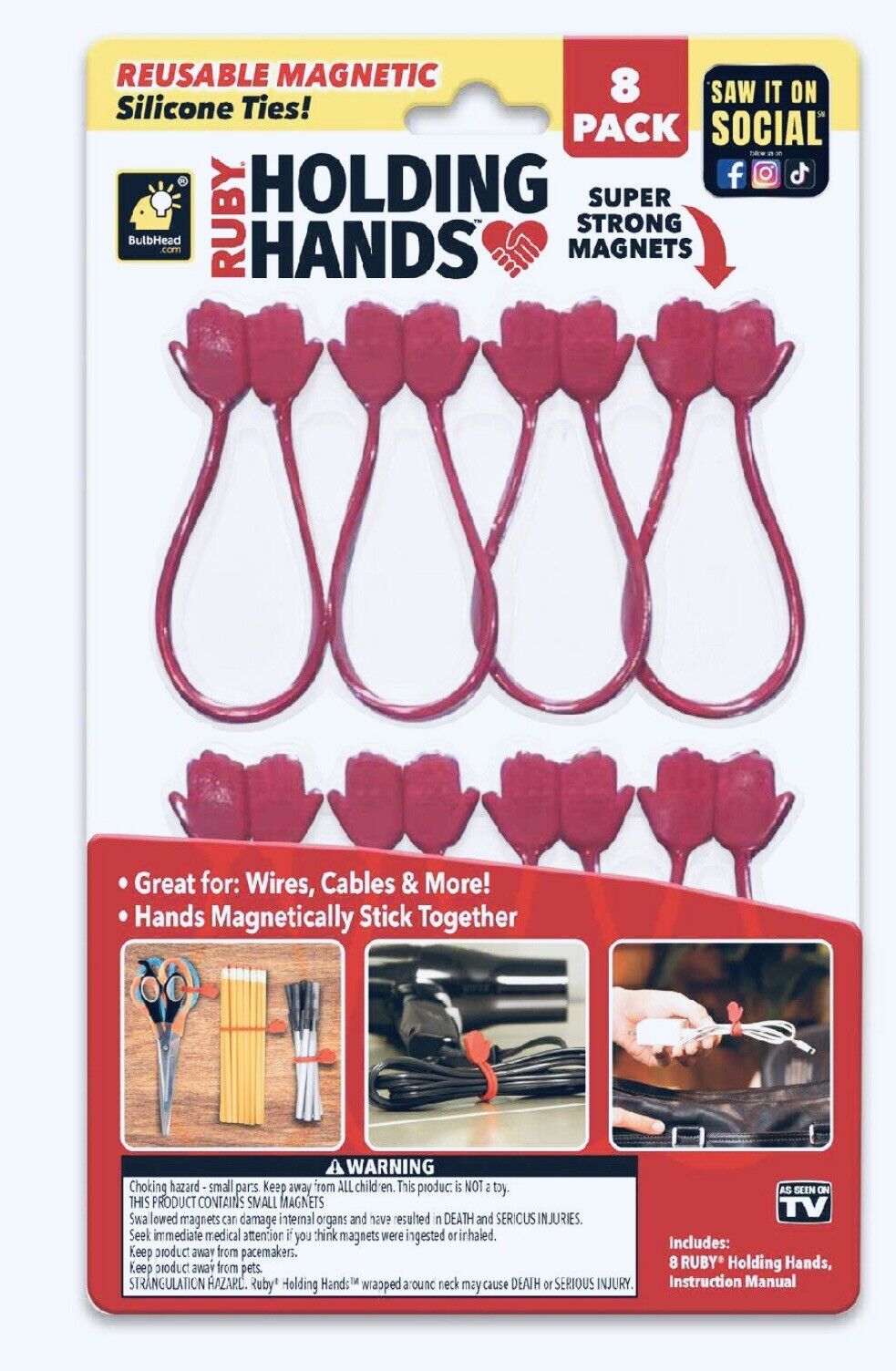 Ruby Holding Hands Magnetic Ties