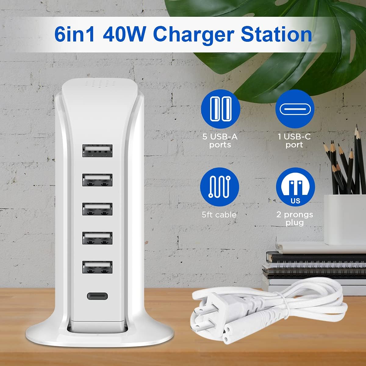USB Charging Station 6 Ports