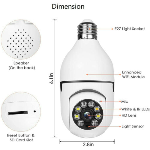 Wireless Wifi Light Bulb Camera