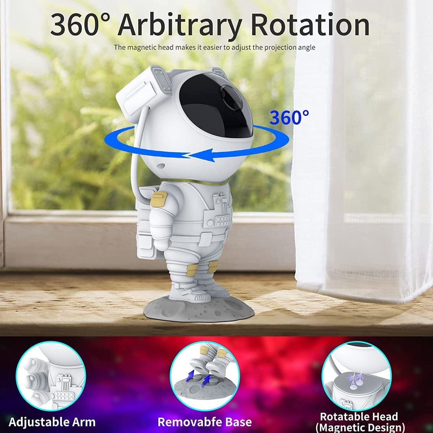 Astronaut Galaxy Projector Star Night Light