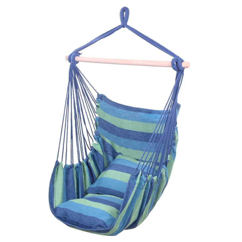 Canvas Hammock Chair with Pillows