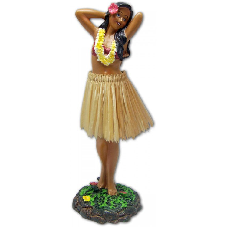 Hawaiian Dashboard Hula Girl Doll 7"