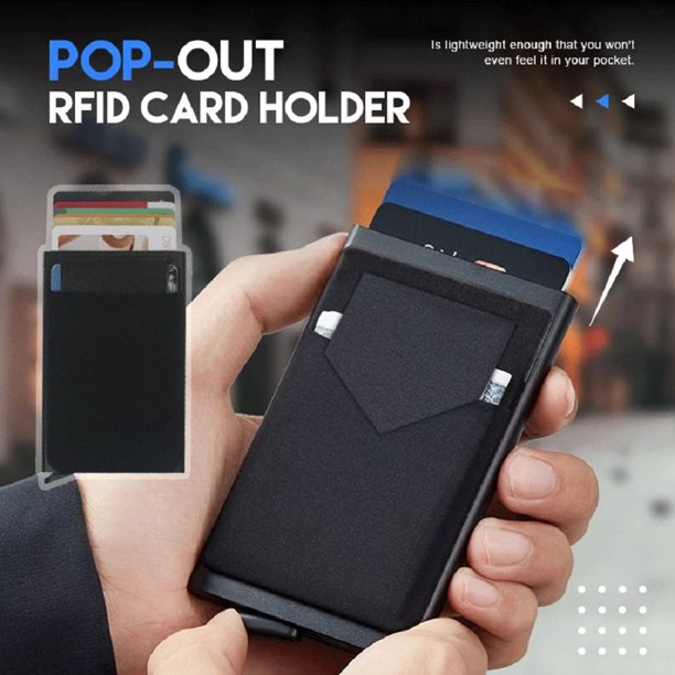 Pop Out RFID Aluminum Pop Up Slide Wallet